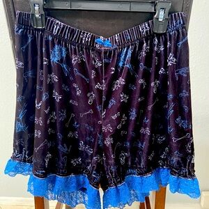 Corpse Bride Velvet Lace Bloomer Lounge Shorts